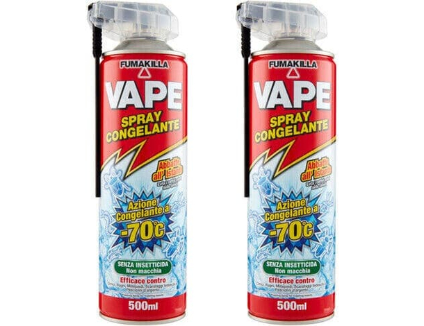 2 Pezzi Spray Congelante -70°C Senza Insetticida Abbatte all'Istante 500 ml