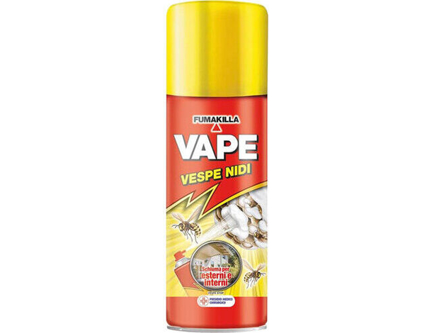 Vape Vespe Schiuma Per Interni ed Esterni Nidi Ragni Cimici Calabroni 400ml