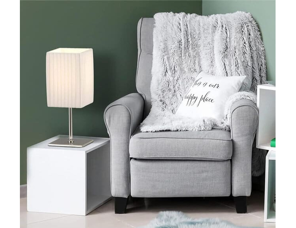 Lampada abatjour da tavolo con paralume tessuto comodino scrivania E27 40W 7