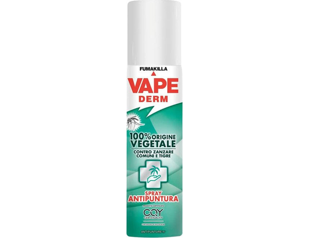 Vape Derm Origine Vegetale Spray Antipuntura 75ml contro zanzare comuni e tigre