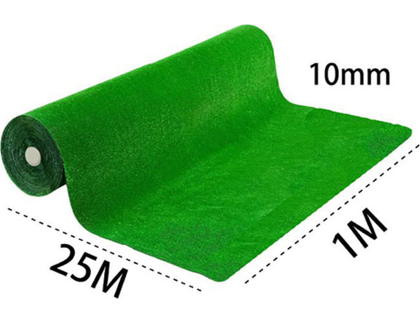 Prato sintetico 10 mm manto erboso erba finta giardino tappeto esterno 1x25m...