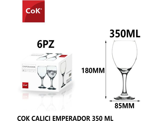 Bicchieri Calice Vino Rosso Bianco Set da 6, 350 ml degustazione...