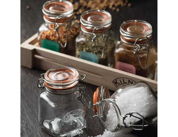 24 Barattoli in vetro per conserve vasetti 90ml con chiusura ermetica...