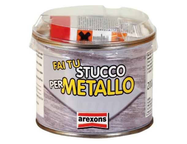 Stucco Metallico per carrozzeria auto bicomponente catalizzatore 200gr Arexons
