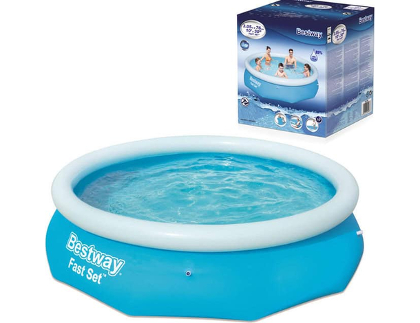 Piscina Fast Set Autoportante Tonda Bambini Giardino Estate 305x76 cm Bestway