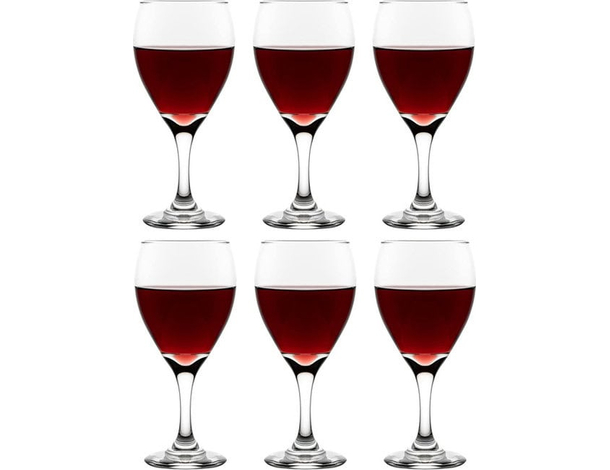 Bicchieri Calice Vino Rosso Bianco Set da 6, 350 ml degustazione Lavastoviglie