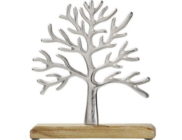 Complemento d'arredo soprammobile albero della vita Metallo base in legno...