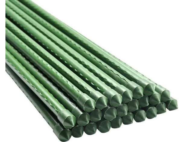 25x Tutori per piante 90cm Ø11mm verde in metallo Bastoni di sostegno paletti
