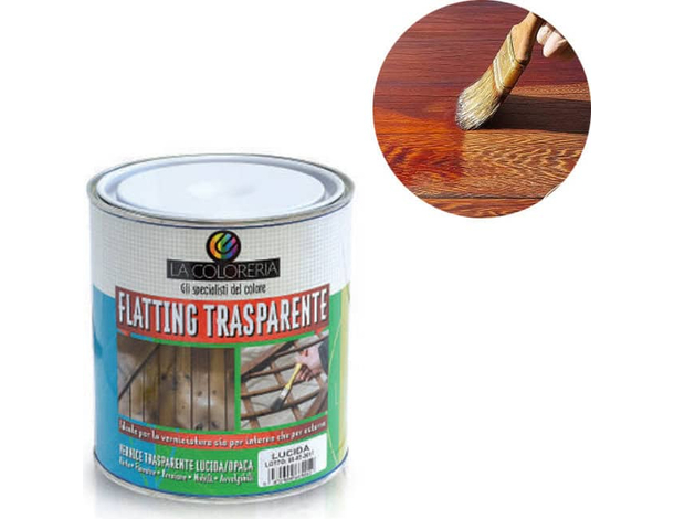 Flatting per legno trasparente lucido 750 ml vernice Protettiva imbarcazioni