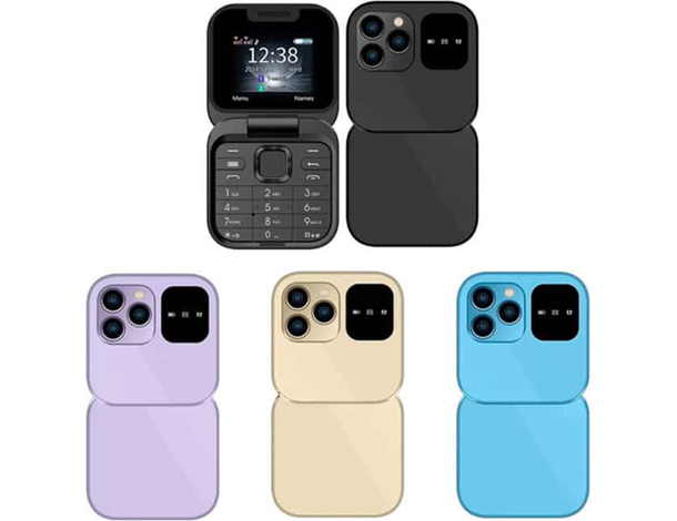 Mini telefono cellulare flip i16PRO Tastiera GSM 1.77" DUAL SIM Pieghevole 2G...
