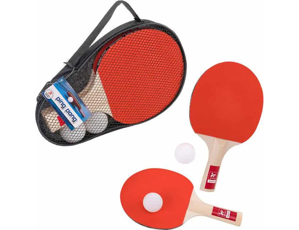 Set Ping pong tennis da tavolocon racchette + 2 palline gioco portatile borsa