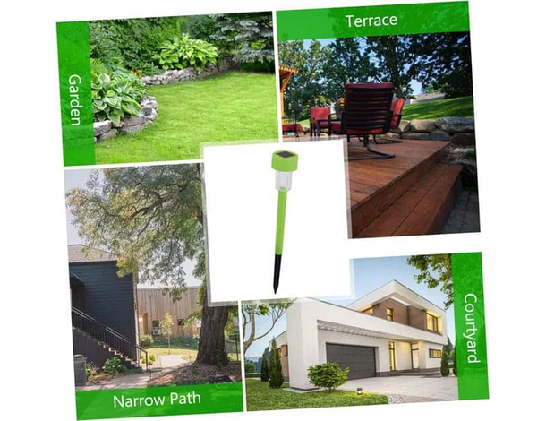 Lampioncino solare led lampada 4pz da esterno giardino con picchetto...