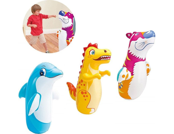 Sempreinpiedi Personaggio Gonfiabile 3D Bambini INTEX Gioco da Spiaggia animali