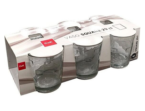 Set 6 Bicchieri in vetro acqua succo vino 29 CL casa ristorante bar pub...