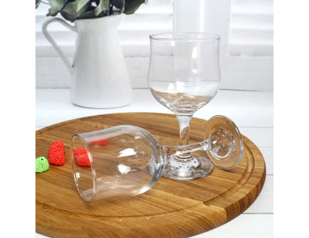 Set 6 calici in vetro trasparente da 24 cl Bevande Acqua vino rosso bicchieri...