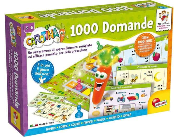 Lisciani Giochi Carotina Penna Parlante 1000 Domande bimbi 3/6 anni educativo...