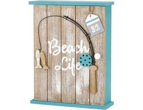 Cassetta portachiavi shabby da parete in legno porta chiavi 6 posti con...