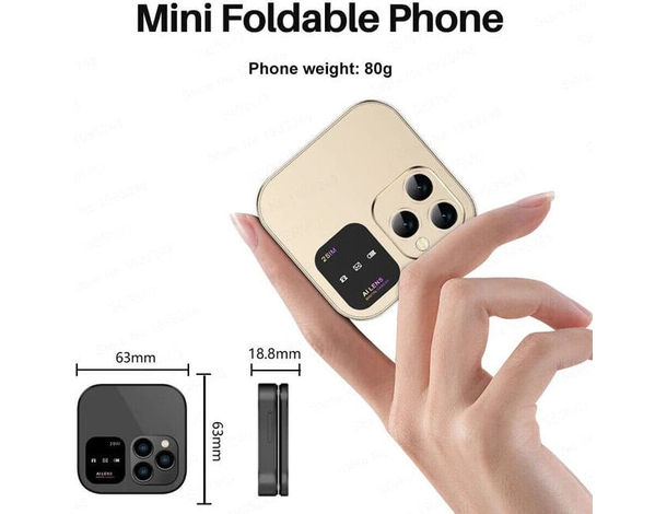 Mini telefono cellulare flip i16PRO Tastiera GSM 1.77" DUAL SIM Pieghevole 2G...