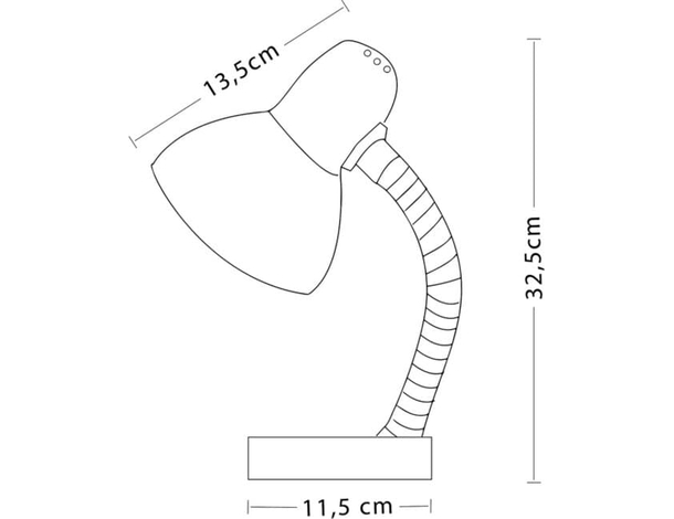 Lampada Tavolo Scrivania Inclinabile flessibile in metallo Luce E27 Moderna...