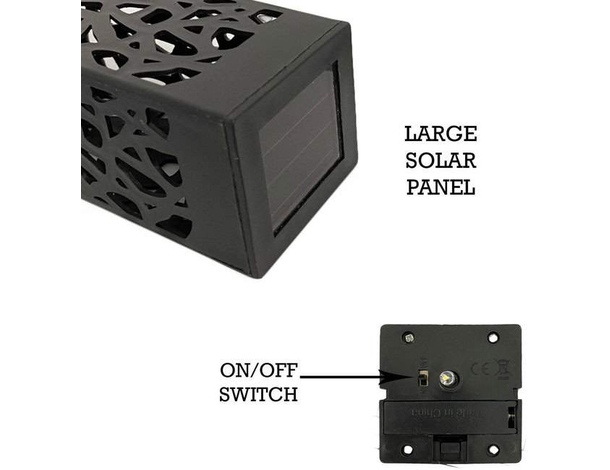 Lampioncino solare led lampada 2pz da esterno giardino con picchetto...