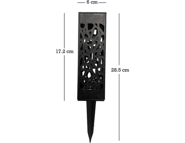 Lampioncino solare led lampada 2pz da esterno giardino con picchetto...