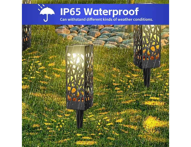 Lampioncino solare led lampada 2pz da esterno giardino con picchetto...