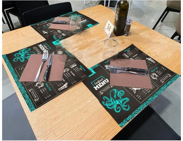 Set 12 Tovagliette americane plastica antimacchia PP colazione 35x45cm...