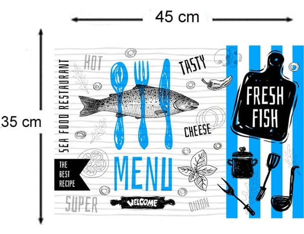 Set 12 Tovagliette americane plastica antimacchia PP colazione 35x45cm...