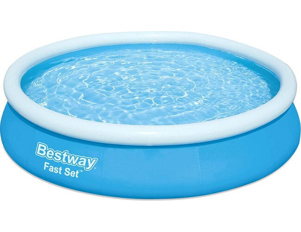 Bestway Piscina Gonfiabile Rotonda giardino fuori terra Fast Set 366x76cm...