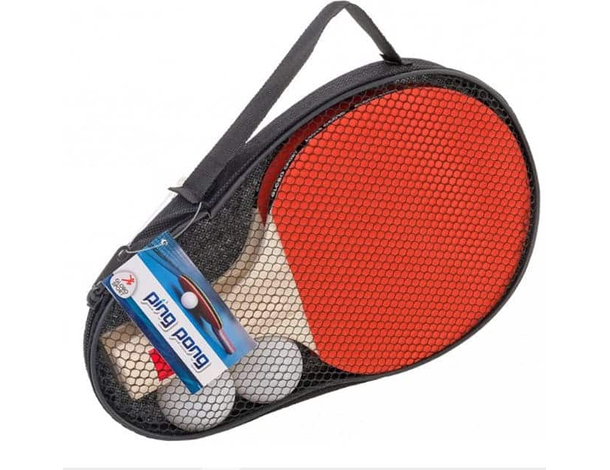 Set Ping pong tennis da tavolocon racchette + 2 palline gioco portatile borsa...