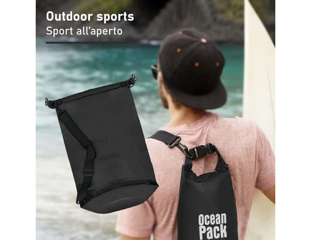 Borsa Zaino Impermeabile tracolla Dry Bag Mare Sacca Waterproof Barca...