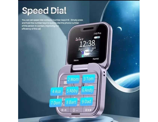 Mini telefono cellulare flip i16PRO Tastiera GSM 1.77" DUAL SIM Pieghevole 2G...