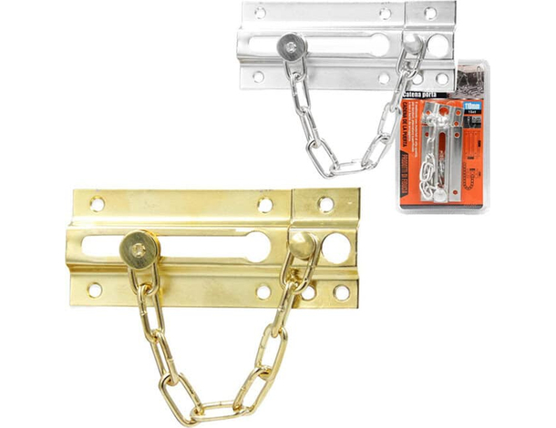 2x Catenaccio Di Sicurezza catena per Porta in chiusura chiavistello...
