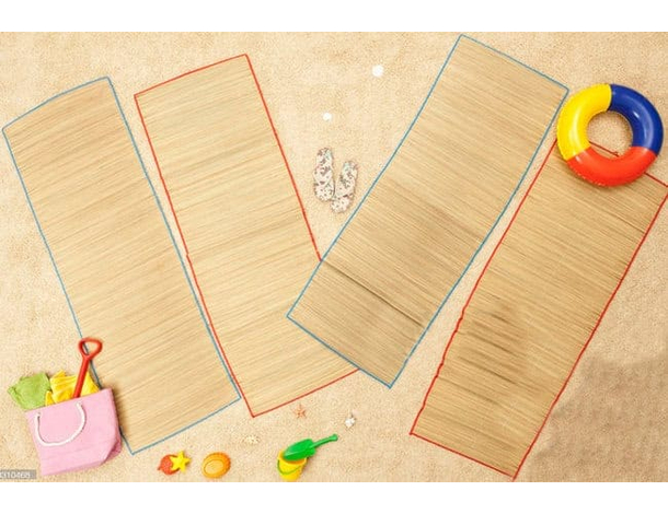 Stuoia Paglia 180x60 Cm Spiaggia Campeggio Telo Portatile tappetino...