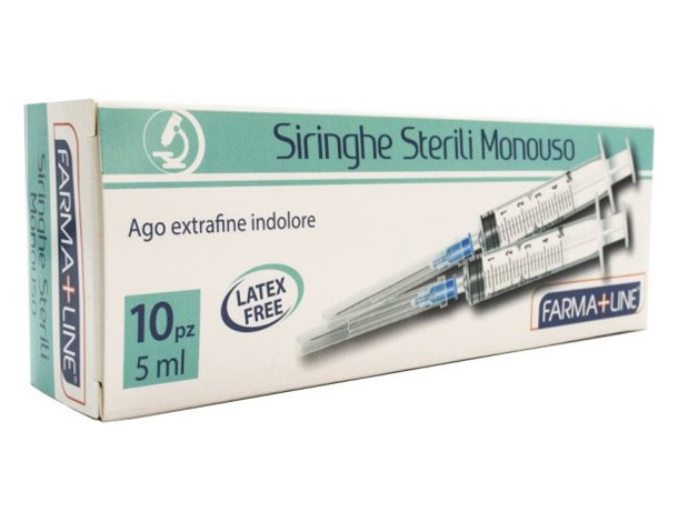 120 Siringhe monouso sterili con ago extrafine indolore da 5 ml senza lattice...