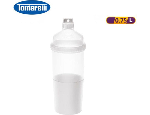 Bottiglia Borraccia in plastica 750ml con bicchiere senza BPA palestra sport...