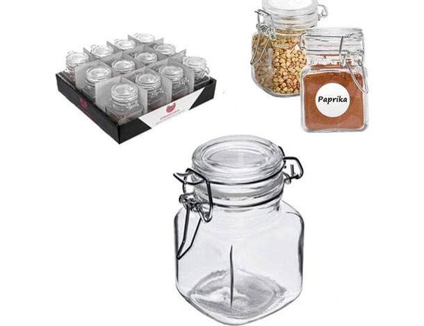 24 Barattoli in vetro per conserve vasetti 90ml con chiusura ermetica marmellata