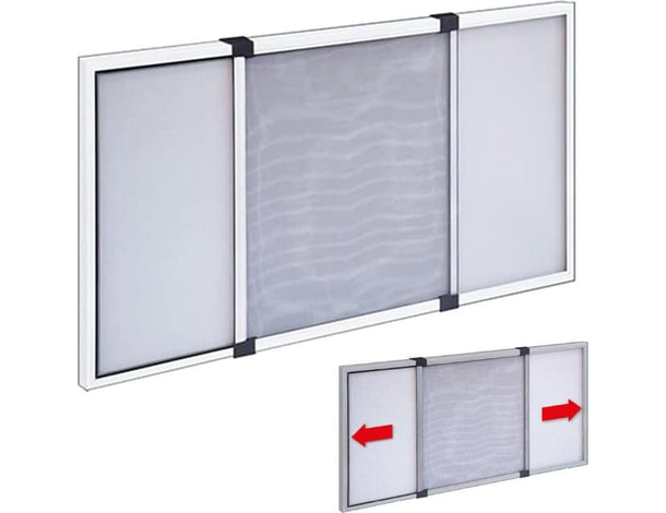 Zanzariera estensibile pannello telaio in alluminio 40x50-92 cm insetti finestre