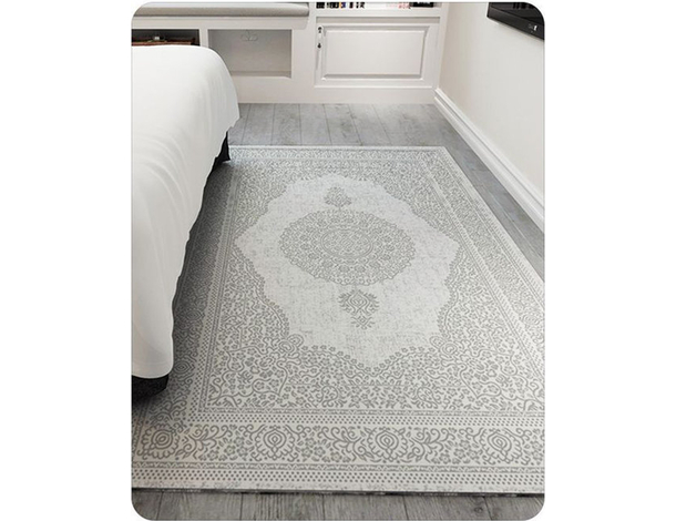 Tappeto Camera Soggiorno Salotto Moderno Grigio A Pelo Corto Varie misure...