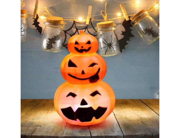 Zucca decorativa con Illuminazione a LED Di Halloween per Ingresso Di Casa 7