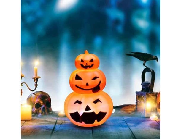 Zucca decorativa con Illuminazione a LED Di Halloween per Ingresso Di Casa 6