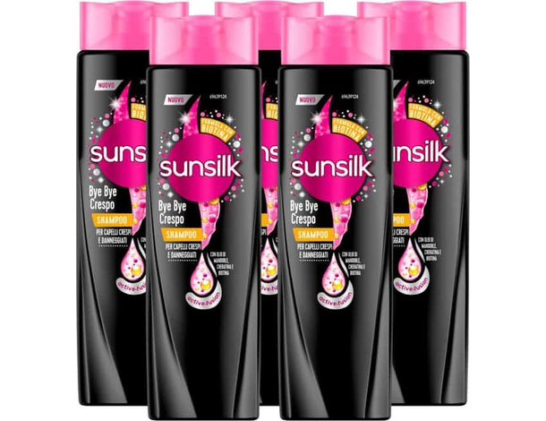 6 pezzi Shampoo Sunsilk Bye Bye Crespo per Capelli Crespi Unisex 250ml