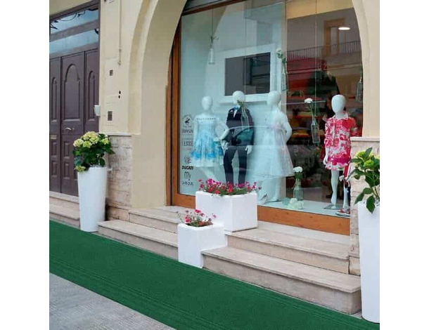 Moquette Passatoia in polipropilene 67cm x 25m spess. 8mm per eventi verde 6