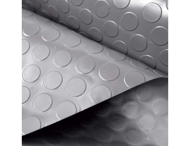 Tappeto gomma grigio in PVC copertura pavimento largo 1x30 m bollo bullonato...