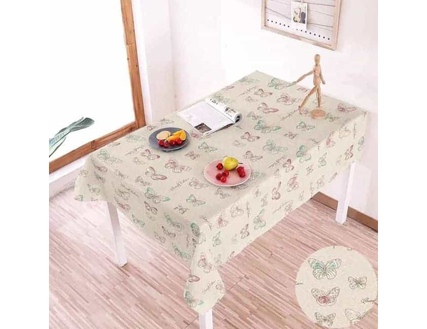 Tovaglia Antimacchia in Poliestere Impermeabile 140x140 cm + fermatovaglia