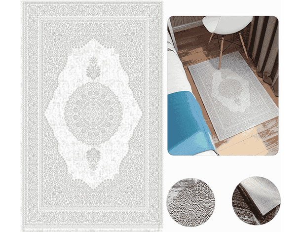 Tappeto Camera Soggiorno Salotto Moderno Grigio A Pelo Corto Varie misure...