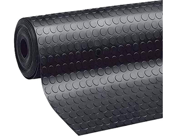 Tappeto gomma antiscivolo copri pavimento bollo bullonato 1,2x10 m No pvc