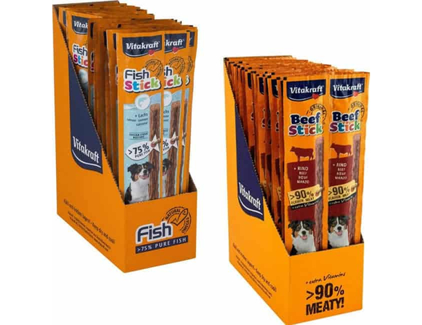 Vitakraft Beef Stick di manzo pesce alimento per cani cane 50 Bastoncini da...