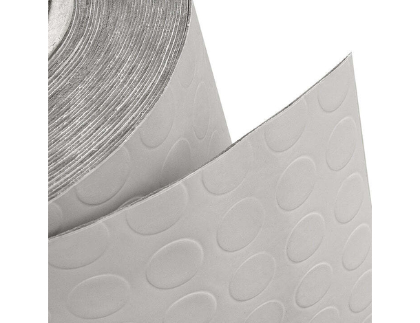 Tappeto gomma grigio in PVC copertura pavimento largo 1x30 m bollo bullonato...