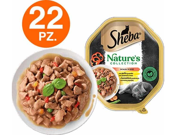 Sheba Nature's Collection Pollo e peperone in Salsa 22x85 gr. Cibo Umido gatti